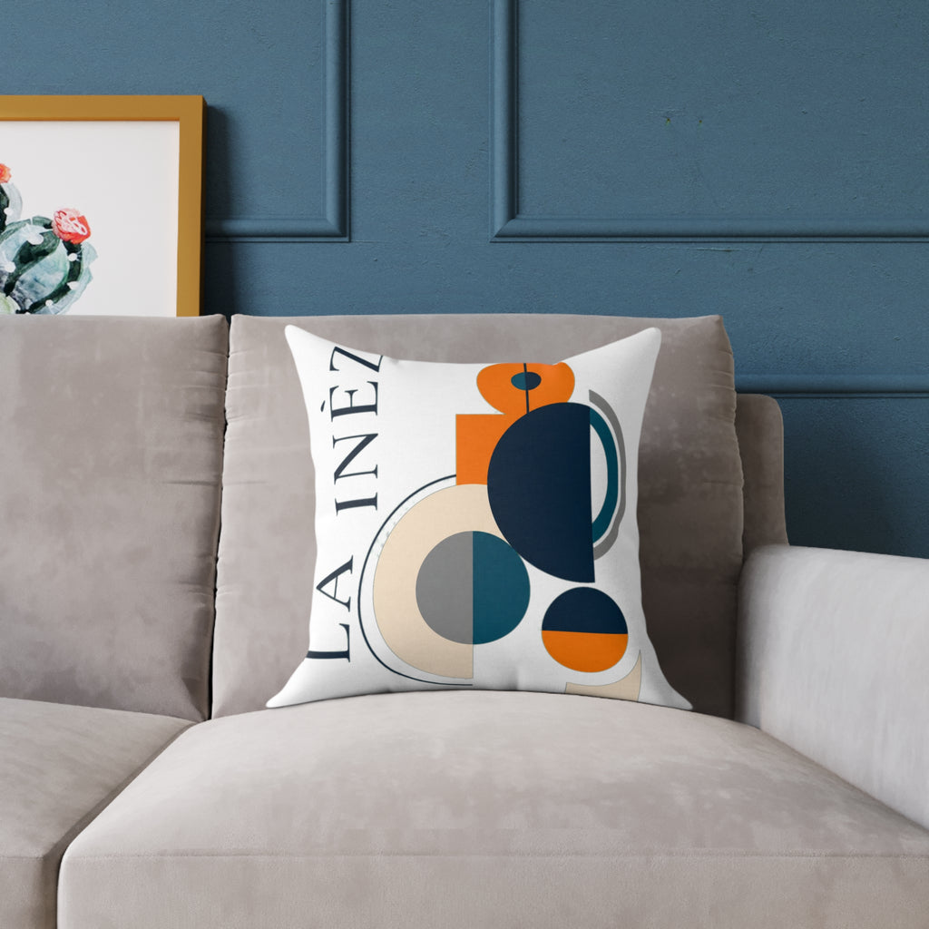 LA INÈZ DESIGNS Abstract Geometric Accent Pillow — 'LA INEZ' Modern Canvas Throw Pillow