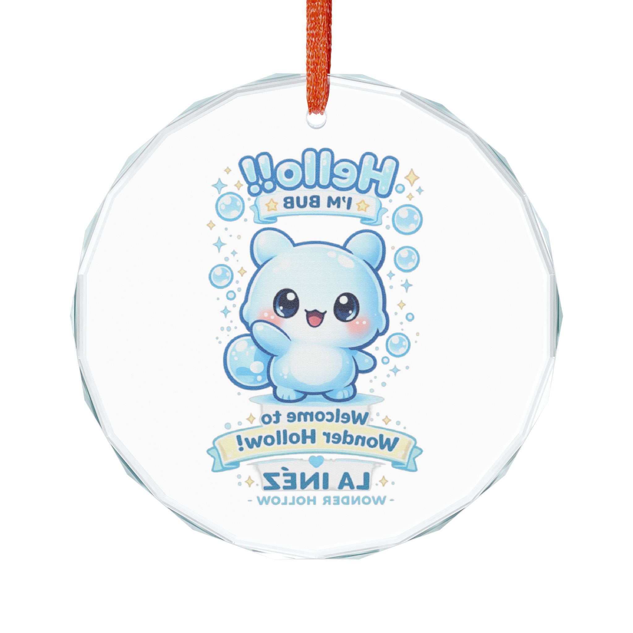 Hello! I'm Bub | LA INÈZ WONDER HOLLOW™ | Glass Ornament —  Christmas Tree Decoration