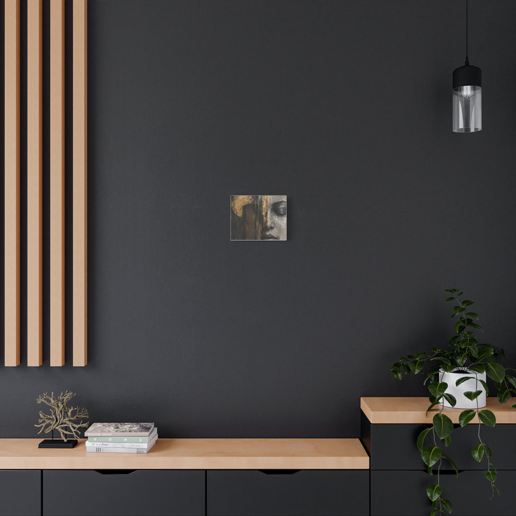 SILENT RELECTION Abstract Face Matte Canvas Wall Art — Stretched 1.25"