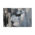 Abstract Blue Portrait Canvas Wall Art Wrap — Moody Feminine Face
