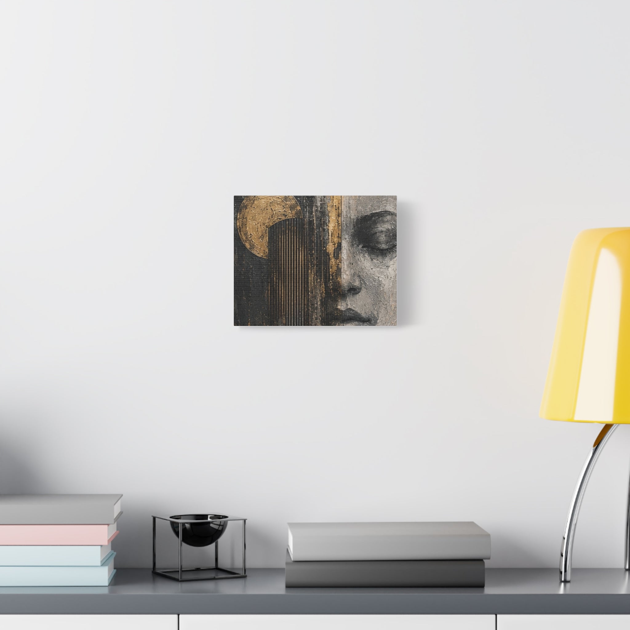 SILENT RELECTION Abstract Face Matte Canvas Wall Art — Stretched 1.25"