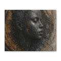 CRACKED BUT CROWNED Matte Canvas Wall Art — Gold Halo Portrait, Stretched 1.25"