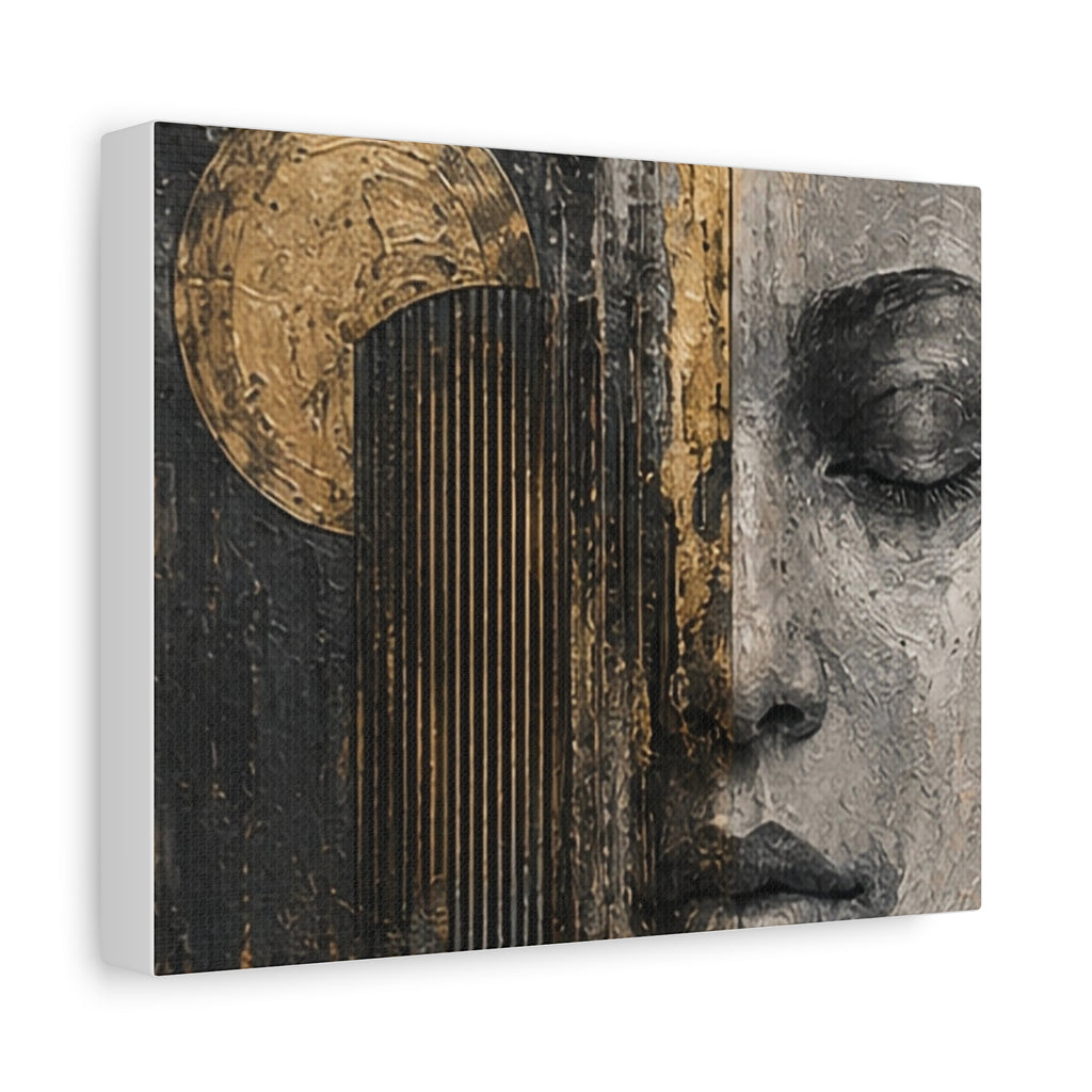 SILENT RELECTION Abstract Face Matte Canvas Wall Art — Stretched 1.25"