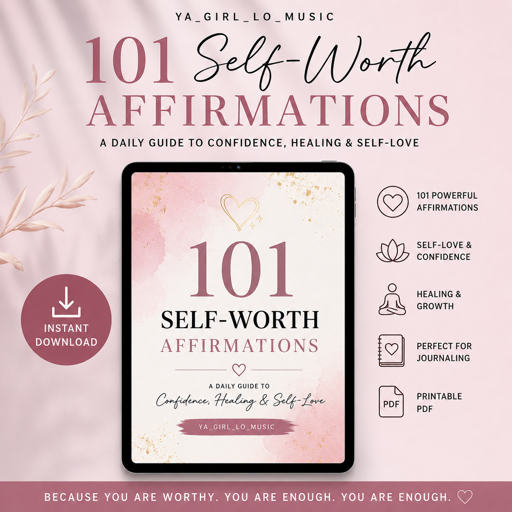 TITLE  101 Self-Worth Affirmations: A Daily Guide to Confidence, Healing & Self-Love | Digital Download PDF